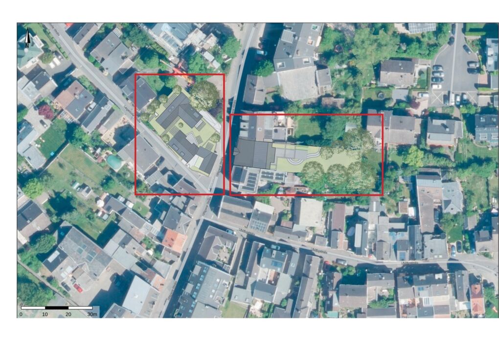 Luftbild mit Darstellung Gesamtprojekt