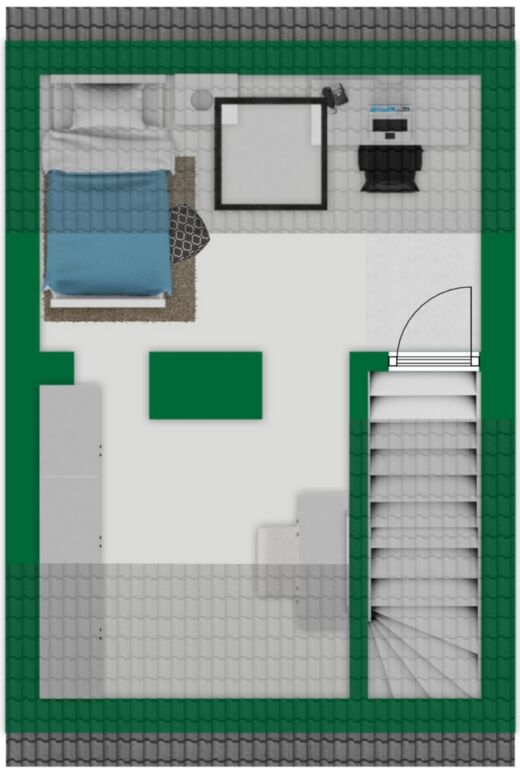 Grundriss-Skizze Dachgeschoss Nr. 3