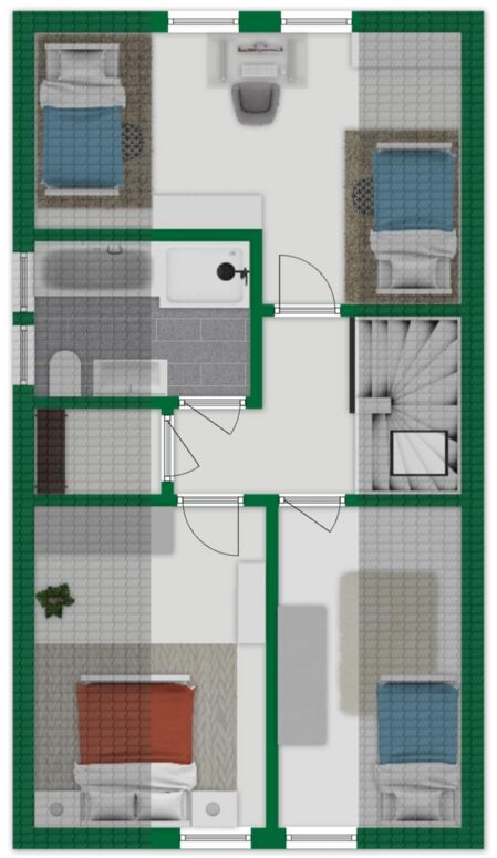 Grundriss-Skizze Obergeschoss