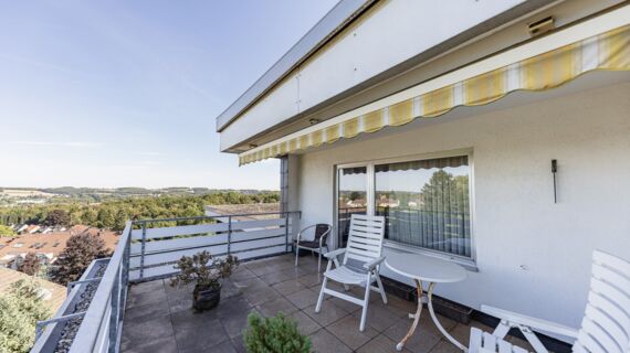 sonnige Dachterrasse