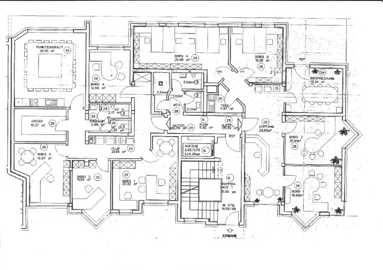 Grundriss Bürofläche Nr. 28