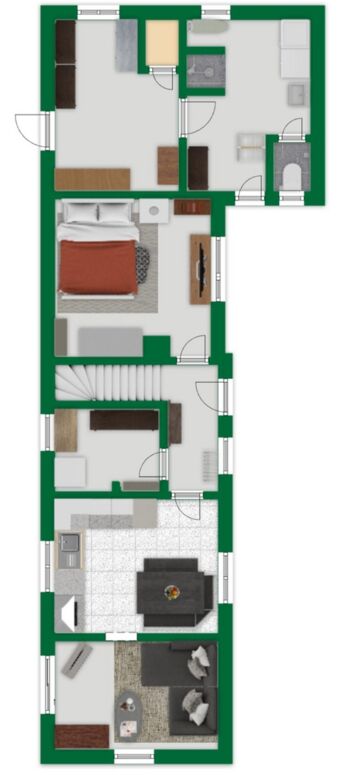 Grundriss-Skizze Erdgeschoss